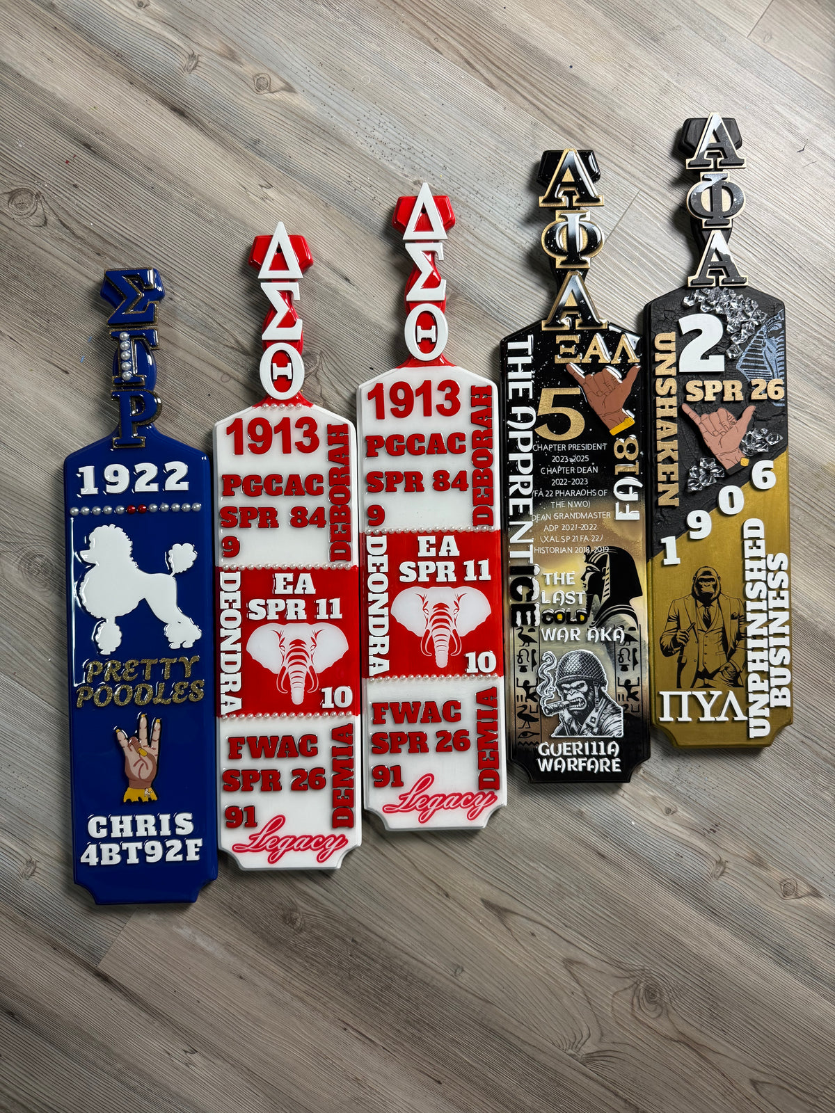 22" Hand-Painted & Handcrafted Greek Paddle