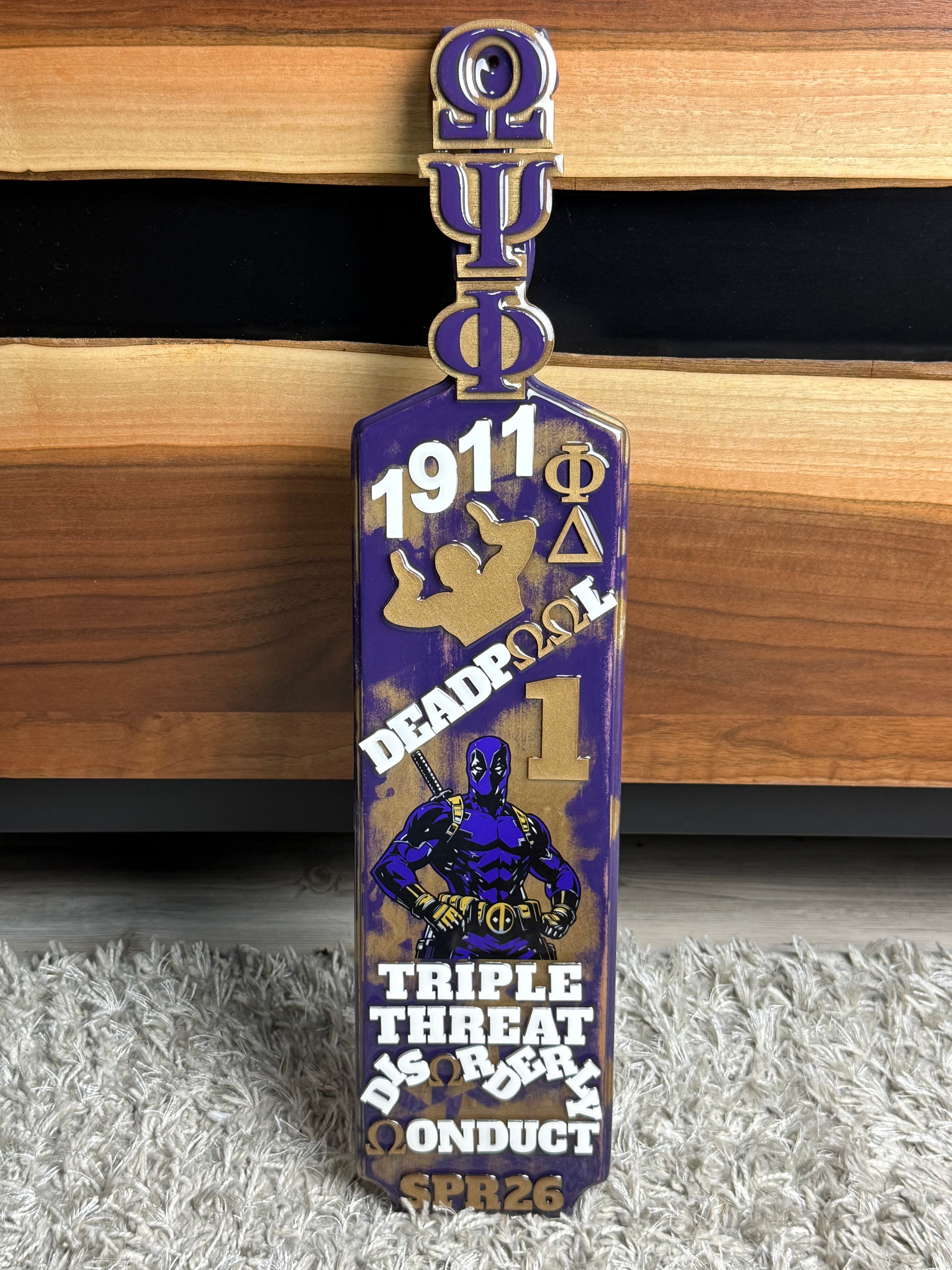 Custom 22" Omega Psi Phi Paddle