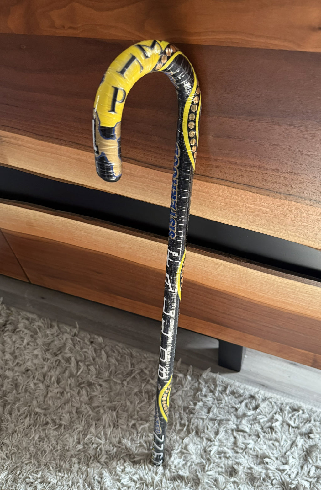 Handmade Sigma Gamma Rho Cane
