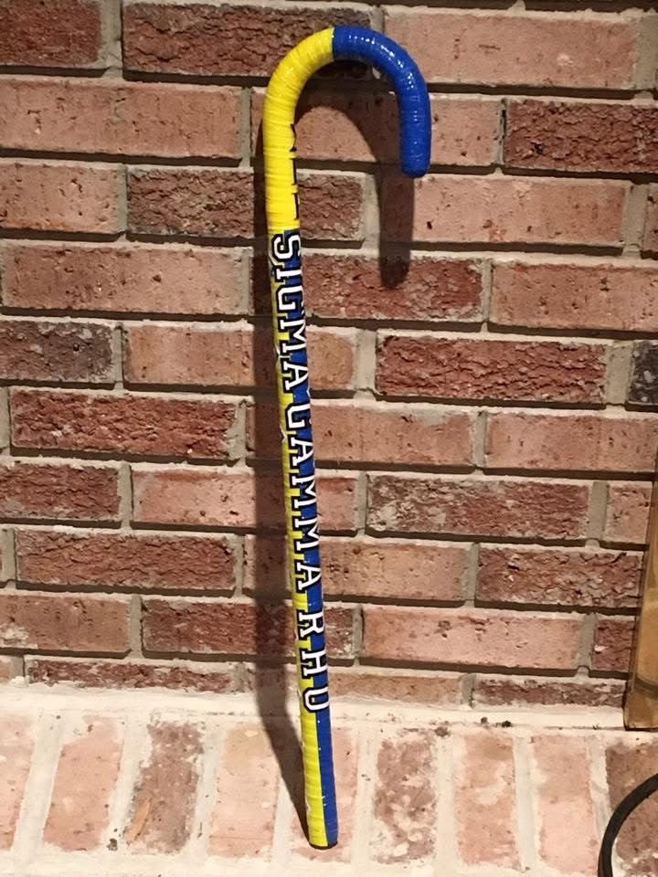 Handmade Sigma Gamma Rho Cane